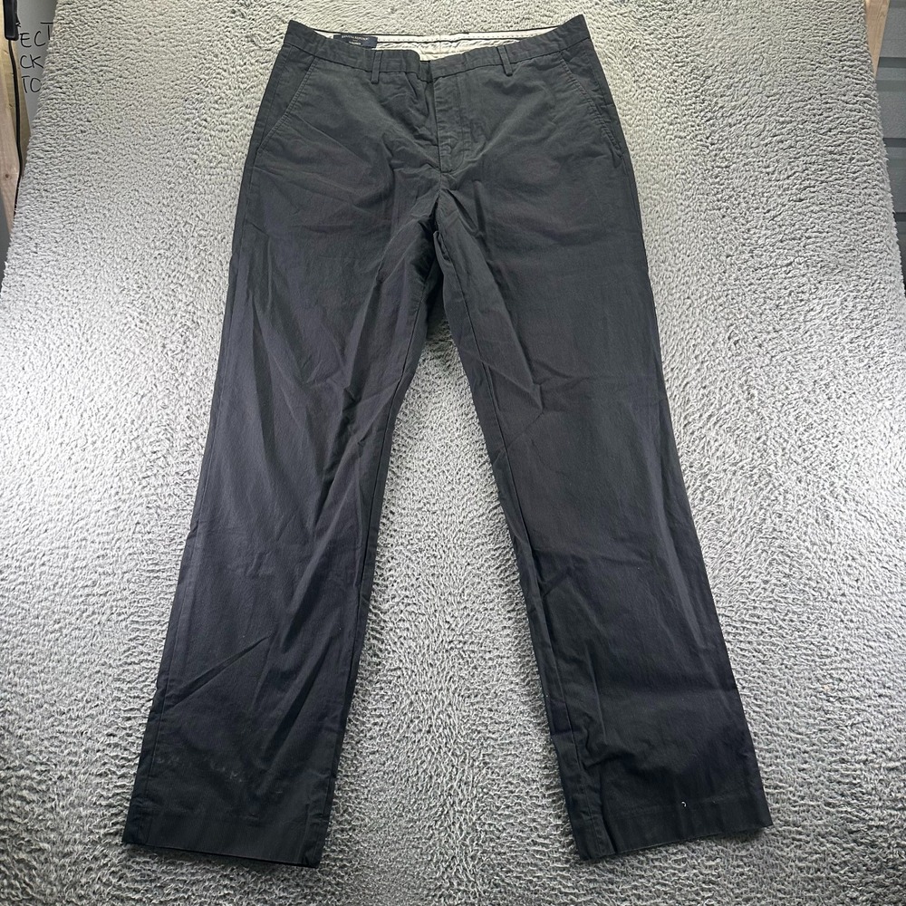 Banana Republic Pant Mens 36x34 Black Cotton Dress Straight Leg Business Formal